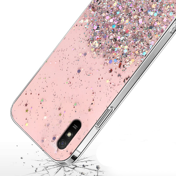 Huse pentru Xiaomi Redmi 9A, Glittery, roz