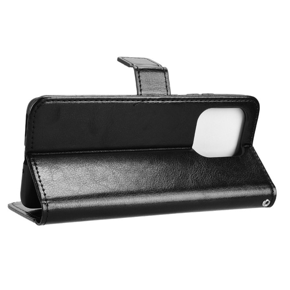 Cu clapetă pentru Motorola Edge 60 / 60 Fusion, Crazy Horse Wallet, negru