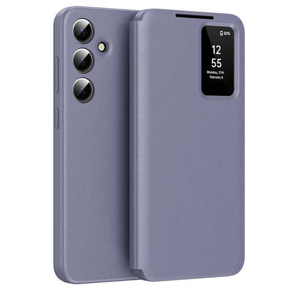 Husă cu clapetă pentru Samsung Galaxy A55 5G, Smart View Wallet, violet