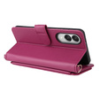 Carcasă cu clapetă pentru Samsung Galaxy S25 Edge, Crossbody Leather Wallet, maroon