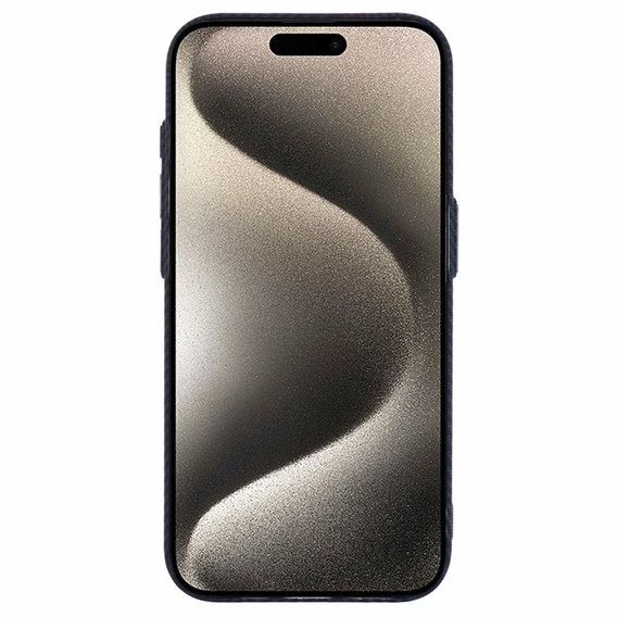 Carcasa pentru iPhone 15 Pro Max, Carbon Fiber MagSafe, negru / albastru