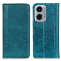 Huse pentru Motorola Moto G24 / G24 Power / G04, Wallet Litchi Leather, albastru