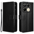 Cu clapetă pentru Infinix Note 40 Pro Plus, Crazy Horse Wallet, negru