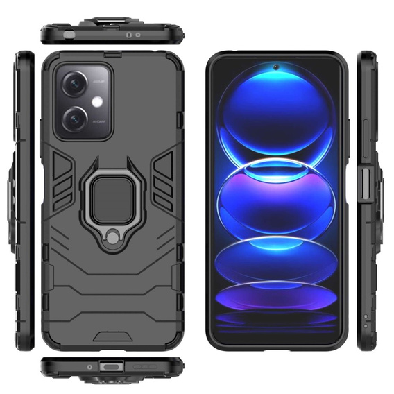 Huse pentru Xiaomi Redmi Note 12 5G / POCO X5 5G, Kickstand Ring, negru