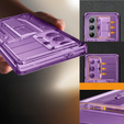 Husa pentru Samsung Galaxy S24 Ultra, Tongate MECH Series Clip, transparent / violet