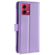 Cu clapetă pentru Motorola Moto G84 5G, Wallet Zipper Pocket, violet