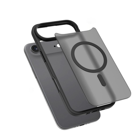 Carcasă Matt pentru iPhone Air, pentru MagSafe, negru translucid