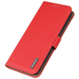 KHAZNEH RFID caz pentru OnePlus 12R, Litchi Texture, roșu