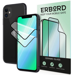 2x sticlă ceramică ERBORD Hybrid Glass pentru iPhone X/XS/11 Pro