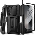 Carcasă pentru Samsung Galaxy Z Fold6 5G, seria Tongate MECH cu suport, negru
