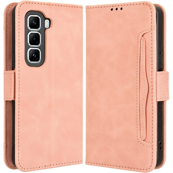 Cu clapetă pentru Infinix Hot 50 Pro+ 4G, Card Slot, roz