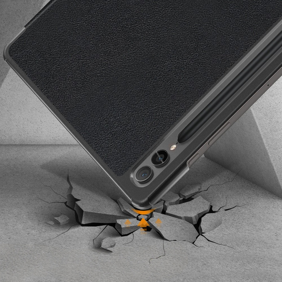 Husă pentru Samsung Galaxy Tab S9 FE+ Plus, Smartcase cu spațiu pentru stylus, negru