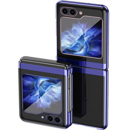 Husă pentru Samsung Galaxy Z Flip7 FE / Z Flip6, PC Case, transparent / albastru