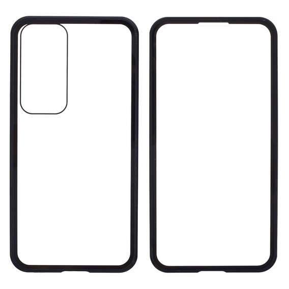 Husa pentru Samsung Galaxy S25+ Plus, Magnetic Dual Glass, negru