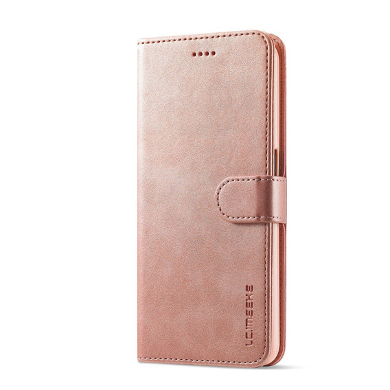 Cu clapetă pentru Oppo Reno 4 Z 5G, LC.IMEEKE, roz rose gold
