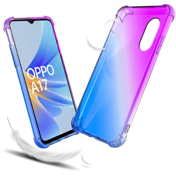 Husa pentru Oppo A17, Gradient Dropproof, Violet / albastru