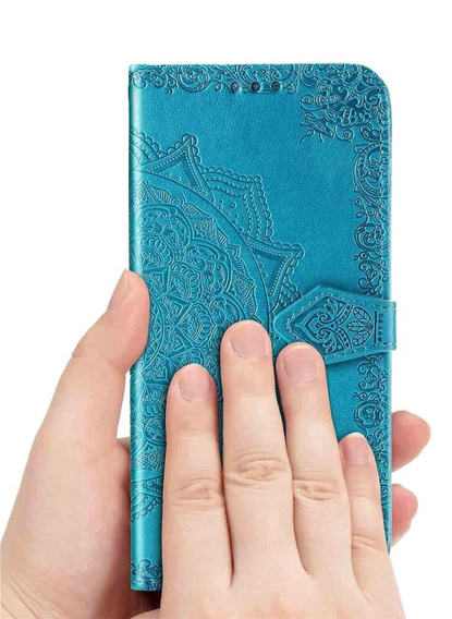 Cu clapetă pentru Oppo Reno 11F 5G, Mandala, albastru