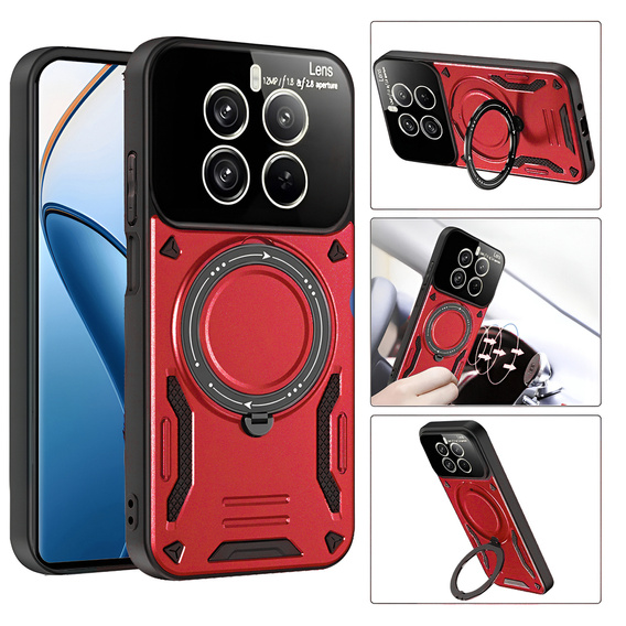 Husă blindată pentru Realme 12 Pro 5G / 12 Pro+ 5G, Magnetic Ring, roșu