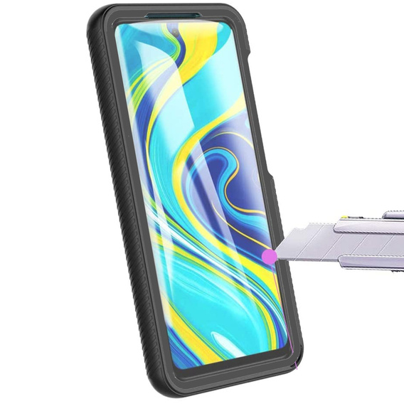 Carcasă pentru Xiaomi Redmi Note 9S / 9 Pro, Shockproof, cu folie, albastru