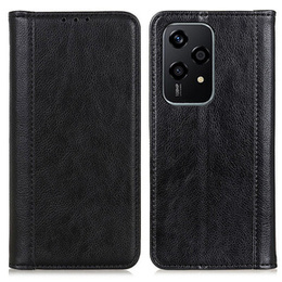 Husa cu clapetă pentru Honor 200 Lite, Split Leather, negru