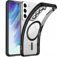 Husă pentru Samsung Galaxy S21 FE, Electro MagSafe, negru + Sticlă pentru ecran