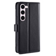 Cu clapetă pentru Samsung Galaxy S23, Wallet Zipper Pocket, negru