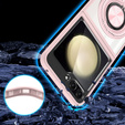 Husă pentru Samsung Galaxy Z Flip7 FE / Z Flip6, Corners Dropproof, pentru MagSafe, transparent / roz