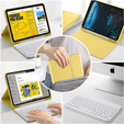 Husă cu tastatură bluetooth iluminată pentru iPad 10.9 2022 (10 gen.), galben