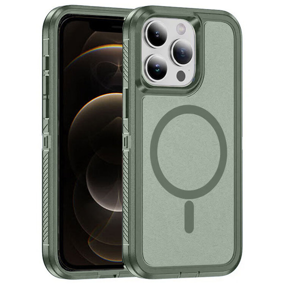 Carcasă cu ramă pentru iPhone 12 Pro Max, pentru MagSafe, verde