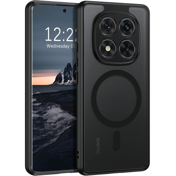 Husă pentru Xiaomi Redmi Note 14 Pro 5G / Xiaomi Poco X7 5G, pentru MagSafe, ERBORD Matt Case, negru