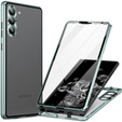 Husa pentru Samsung Galaxy S24, Magnetic Dual Glass, verde