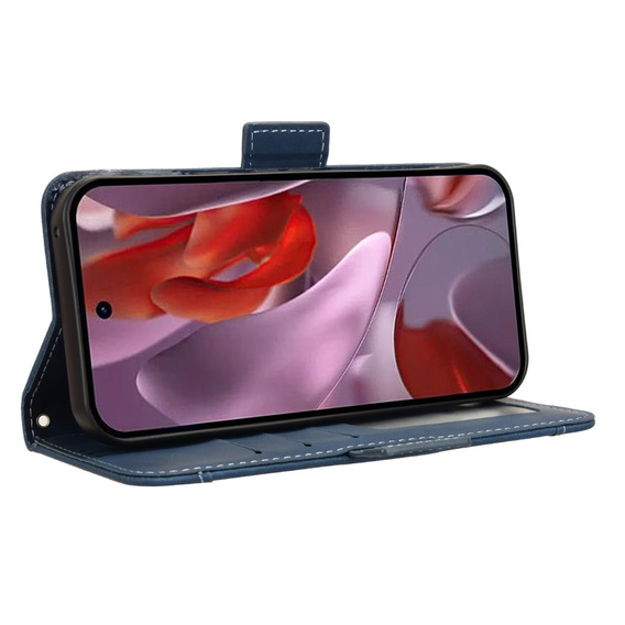 Cu clapetă pentru Google Pixel 9A, Card Slot, albastru închis