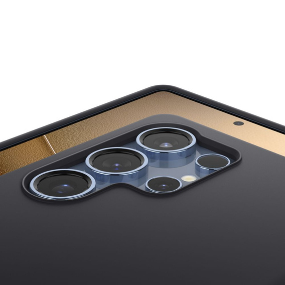 Carcasă Spigen pentru Samsung Galaxy S25 Ultra, Silicone Fit Mag, negru + sticlă călită