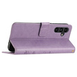 Cu clapetă pentru Samsung Galaxy A55 5G, Wallet, Butterfly, violet