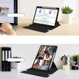 Husă pentru tastatură pentru Lenovo Tab M11, Rotary 360° Leather, negru