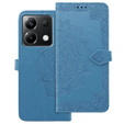 Cu clapetă pentru Xiaomi Poco X6 5G, Mandala, albastru