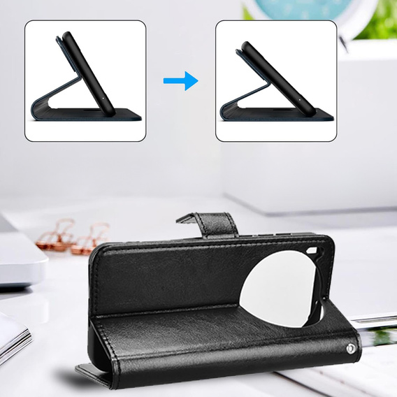 Husă tip portofel Crazy Horse pentru Vivo X300 Pro