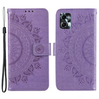 Cu clapetă pentru Motorola Moto G13 / G23, Mandala Flower, violet