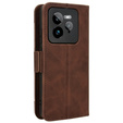 Cu clapetă pentru Realme GT 7 Pro, Card Slot, maro
