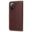 Cu clapetă pentru Realme C67, Leather Wallet, maro