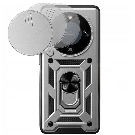 Husă blindată CamShield Slide cu capac pentru cameră și inel pentru Honor Magic 8 Lite