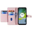 Cu clapetă pentru Motorola Moto G84 5G, Wallet Zipper Pocket, roz