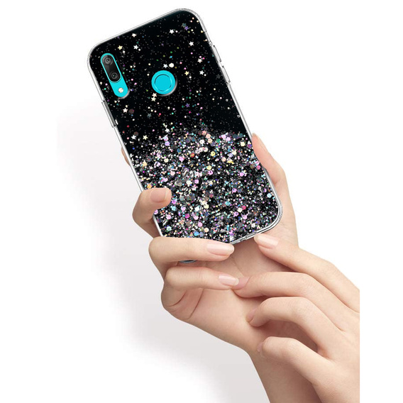 Huse pentru Huawei Y6 2019 / Honor 8A, Glittery, negru