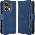 Cu clapetă pentru Oppo Reno 13 Pro, Card Slot, albastru închis