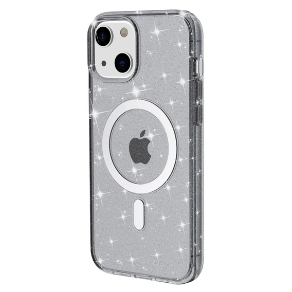Husă pentru iPhone 14 Plus, Glittery, pentru MagSafe, negru