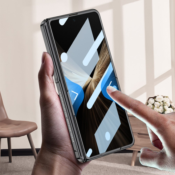 Husă GKK cu suport și sticlă încorporată pentru Honor Magic V5 5G