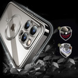 Husă pentru iPhone 15 Pro, Privacy Dual Glass, pentru MagSafe, de argint