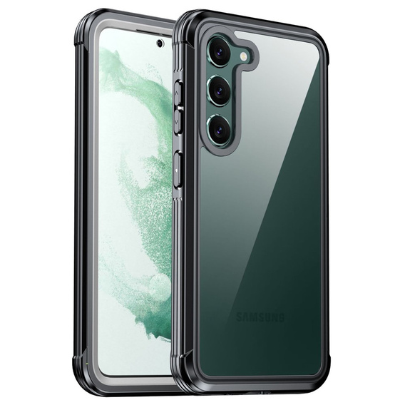 Carcasă pentru Samsung Galaxy S22, Shockproof, cu folie, negru