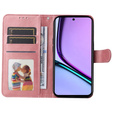 Cu clapetă pentru Realme C67, Leather Wallet, roz rose gold