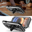 Husă pentru iPhone 16 Pro, R-JUST CamShield Slide, armată, negru
